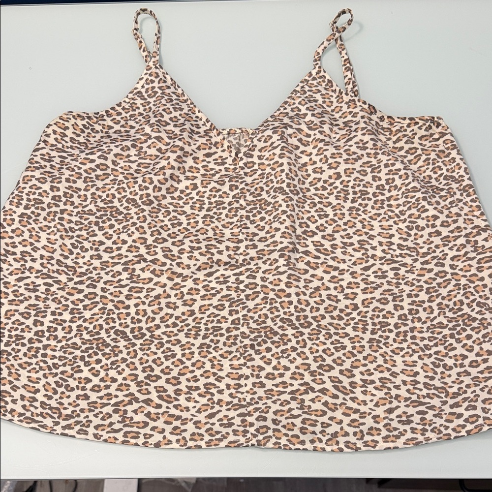 Aerie Oversized Flowy Cheetah Print Tank